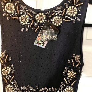 Elegant Black Embellished Dress